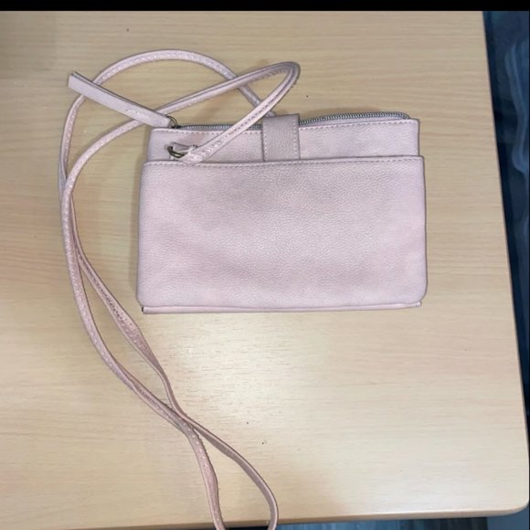 Baby pink colored wallet/crossbody bag, purse, shoulderbag - Picture 2 of 4